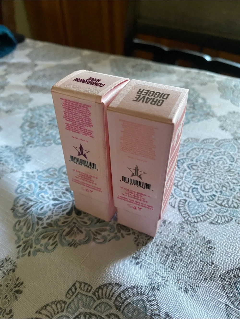 Jeffree Star Pink Lipstick Boxes - Pale Pink Packaging